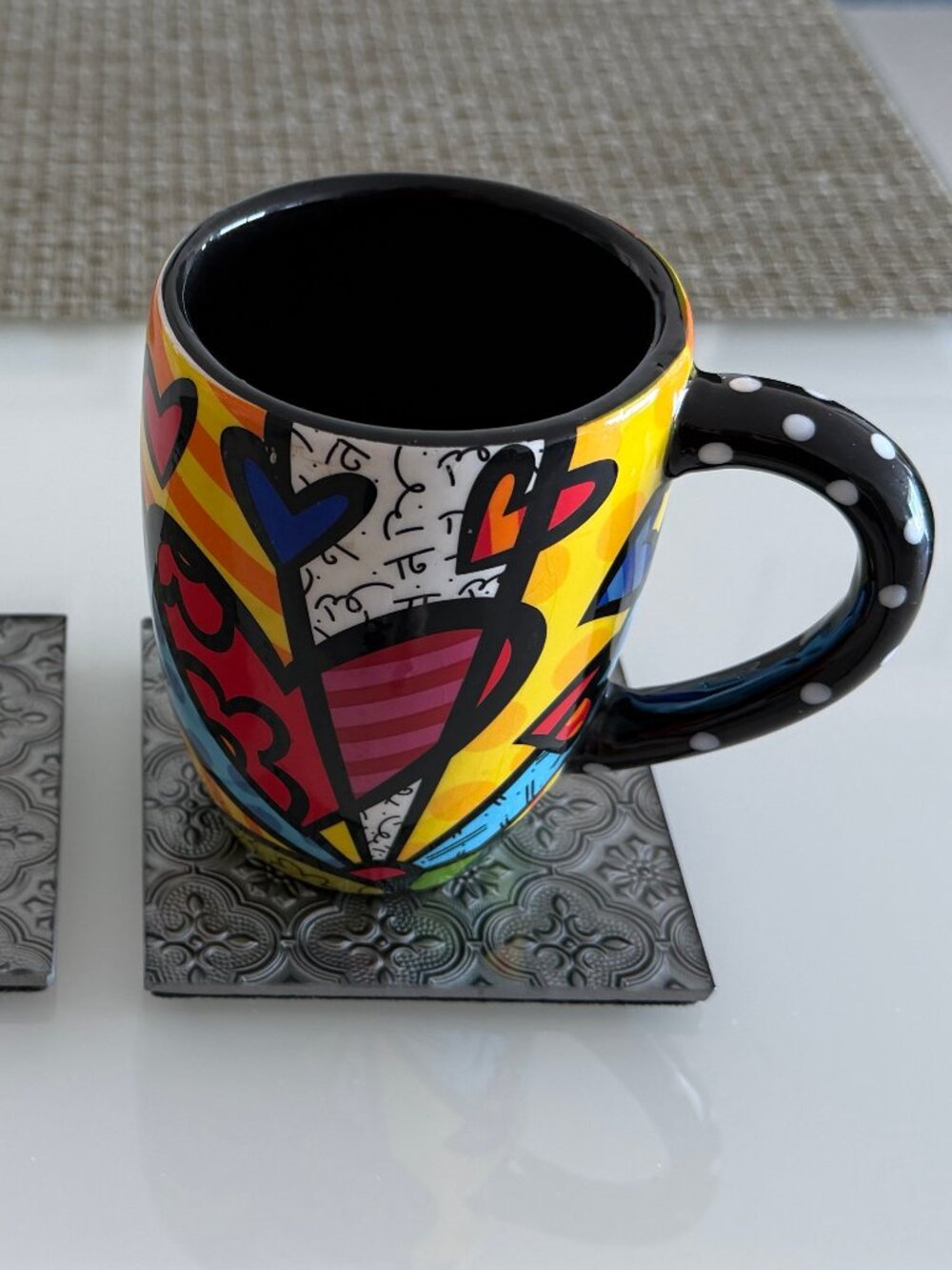 Square coasters with felt back